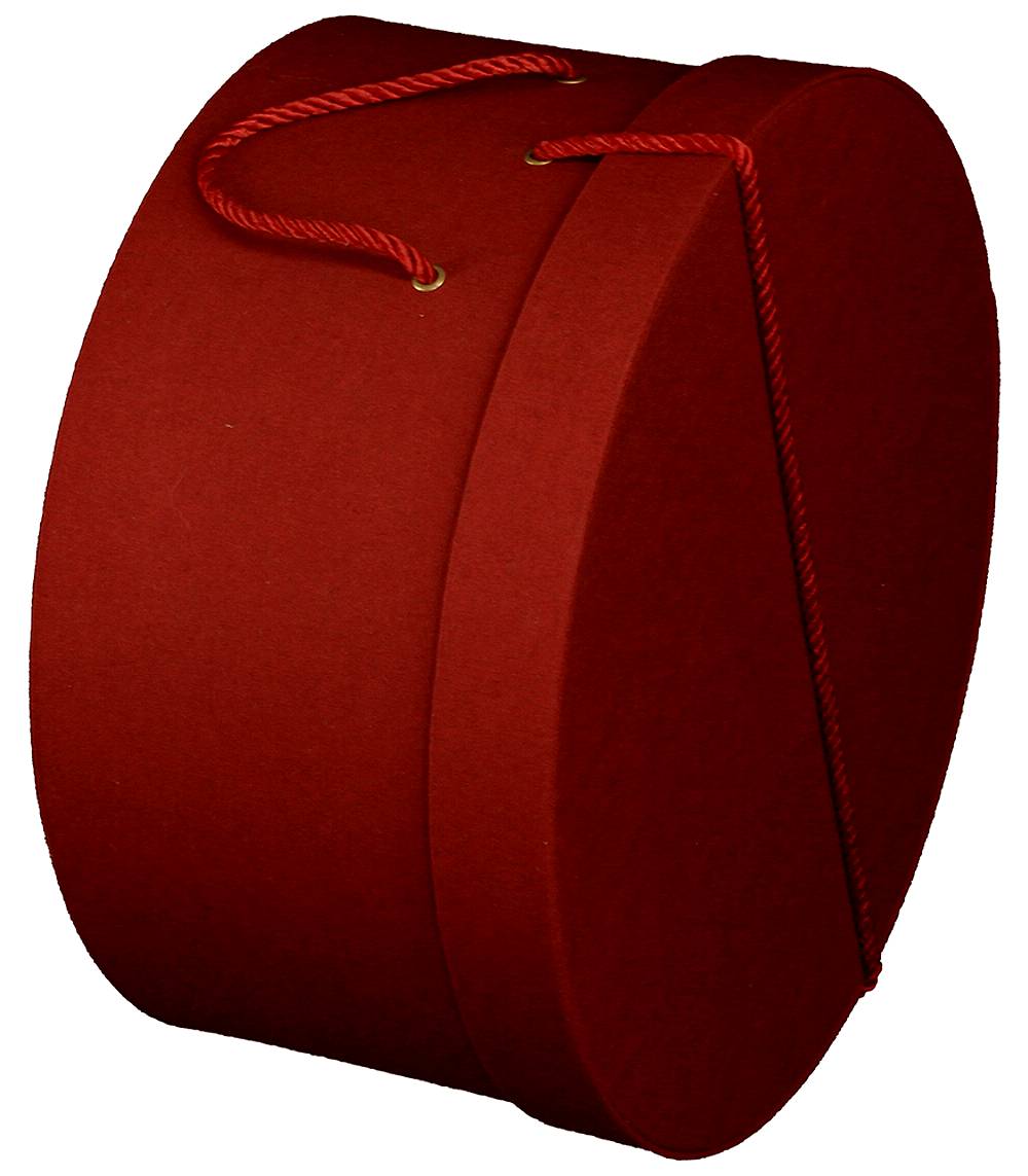 12-Burgundy linen fabric with a burgundy cording handle. - Image 3