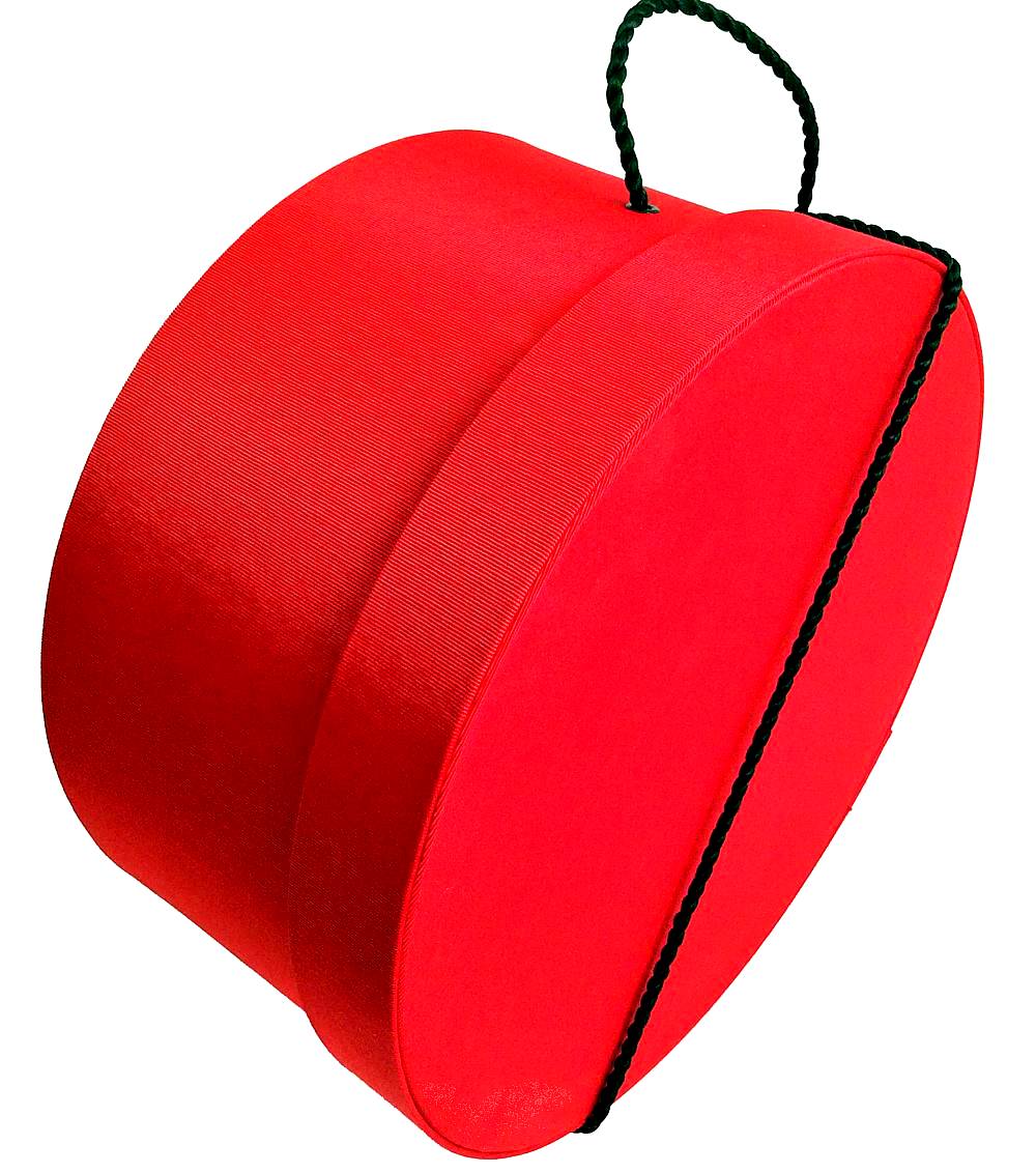 6-Red - Deep, rich red with a black cording handle. - Image 3