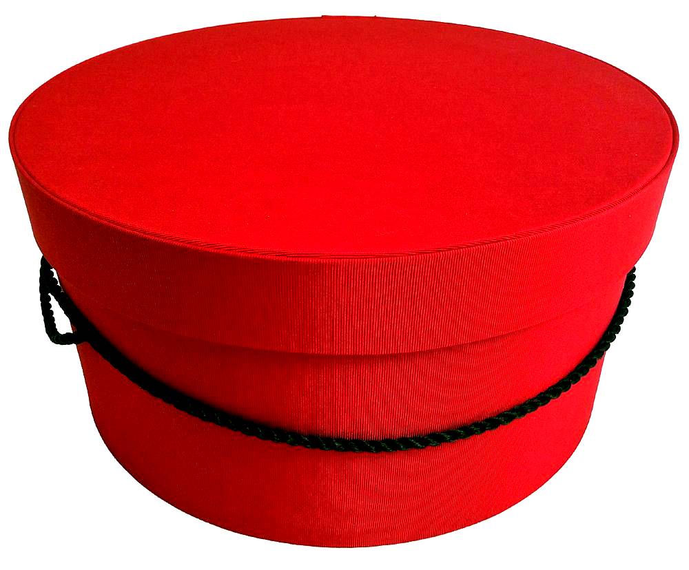 6-Red - Deep, rich red with a black cording handle.