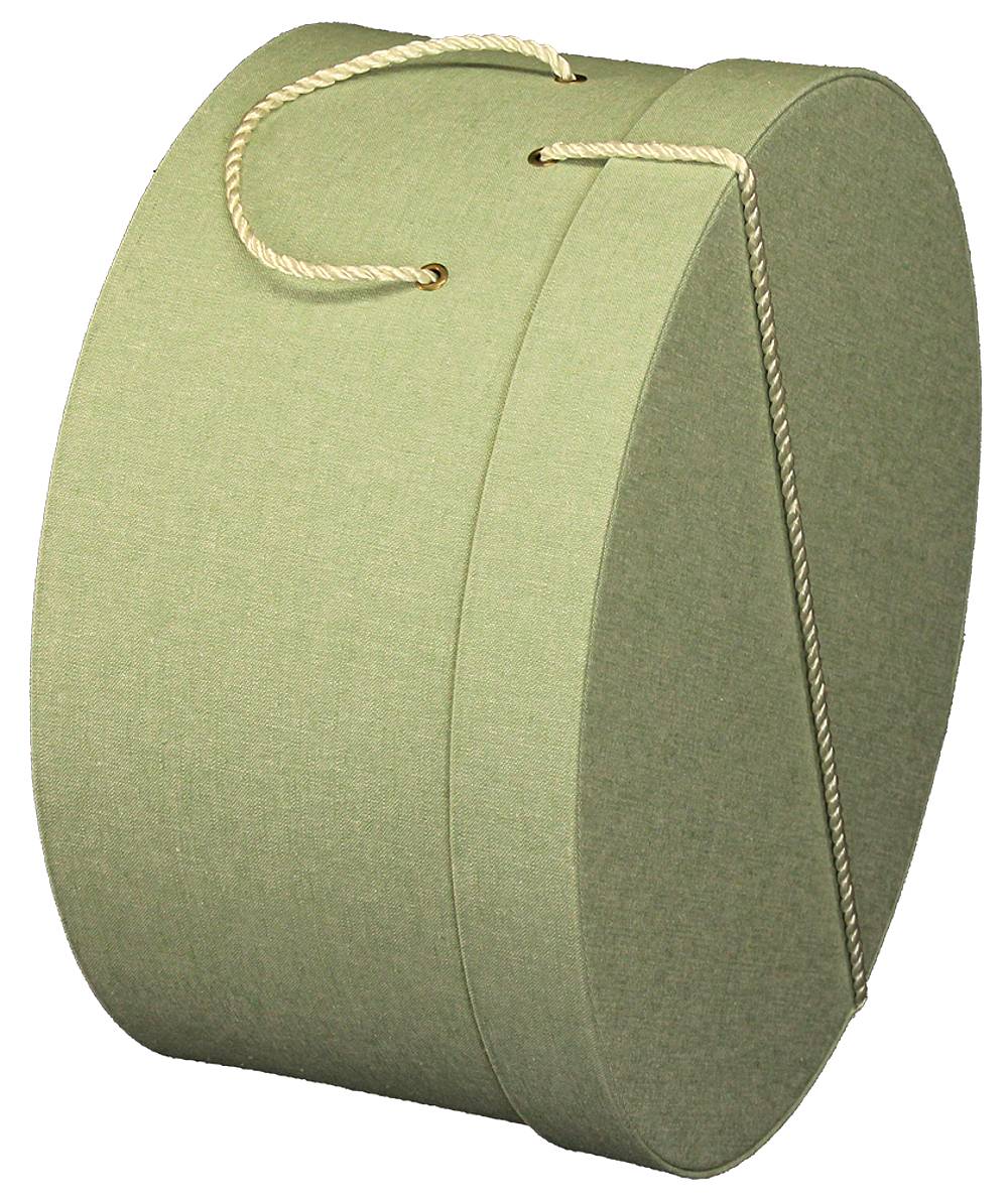 245-Sage green linen with a cream cording handle. - Image 3