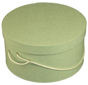 245-Sage green linen with a cream cording handle.