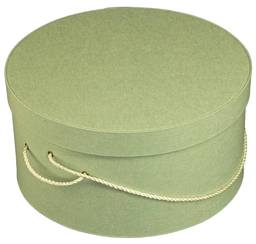 245-Sage green linen with a cream cording handle.