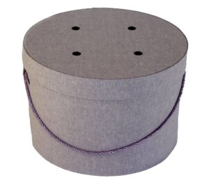 #77 Light Purple linen fabric with a light purple cording handle.