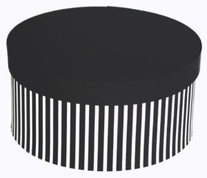 Black and white stripe with a black lid #137