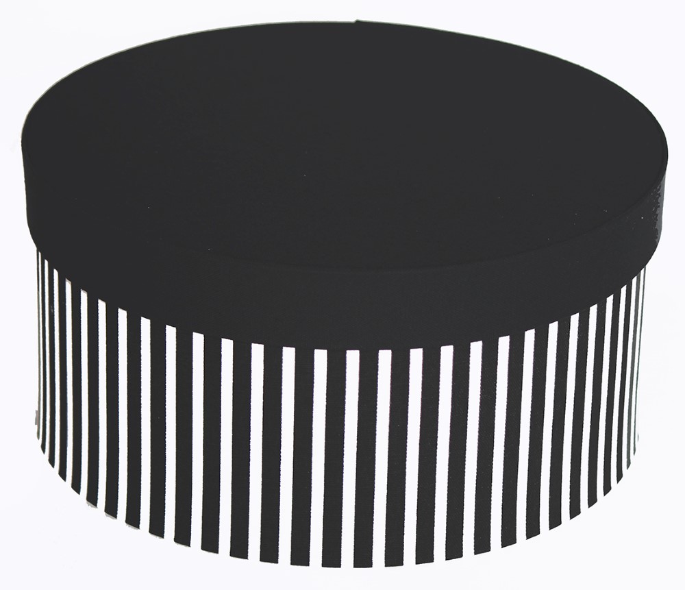 Black and white stripe with a black lid #137