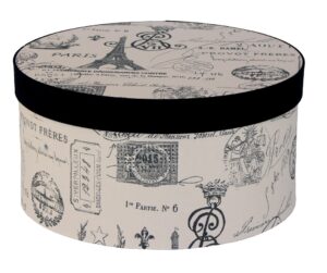 Paris design on a white background with a black lid band #138