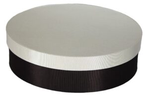 Dark brown bengaline with a cream bengaline lid #249 Wine Boxes