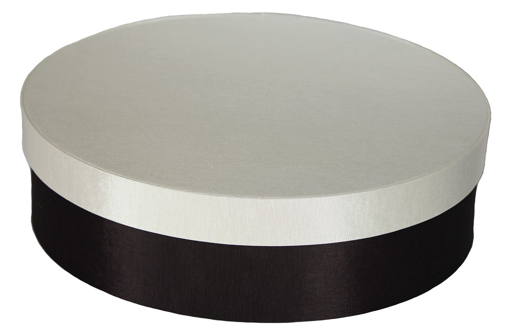 Dark brown bengaline with a cream bengaline lid #249 Wine Boxes