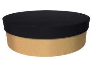 Gold bengaline with a black bengaline lid #252 Wine Boxes
