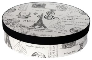 White background with a Paris print design #256 Wine Boxes