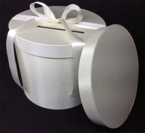 Ivory bengaline fabric with a coordinating ivory satin ribbon #54
