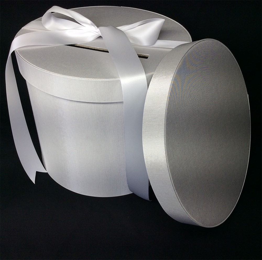 White bengaline fabric with a coordinating white satin ribbon #55