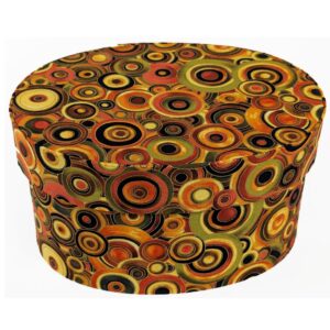 Geometric – Circle designs with gold accents.