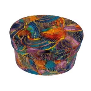 Phoenix – Bright multi-colored design with gold accents.